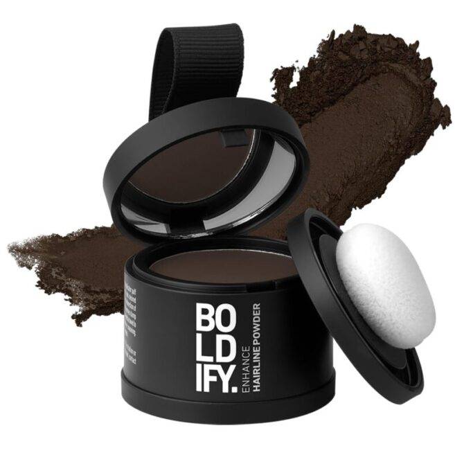 BOLDIFY Hairline Powder Instantly Conceals Hair Loss, Root Touch Up Hair Powder, Hair Toppers for Women & Men, Hair Fibers for Thinning Hair, Root Cover...